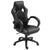 Vinsetto Executive Swivel Chair: Faux Leather High Back, Wheeled with Armrests, Ebony Black