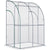 Outsunny Walk-In Greenhouse Lean to Wall Tunnel Greenhouse with Zippered Roll Up Door PVC Cover Sloping Top, 143 x 118 x 212 cm