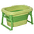 HOMCOM Baby Bath Tub for 0-6 Years Collapsible Non-Slip Portable with Stool Seat for Newborns Infants Toddlers Kids Crocodile Shape Green