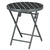 Outsunny Φ45cm Outdoor Side Table, Round Folding Patio Table with Imitation Marble Glass Top, Small Coffee Table, Black