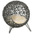 PawHut Rattan Elevated Cat Bed: Cosy Ball-Shaped Kitten Abode with Removable Cushion, Silver-Tone and Grey