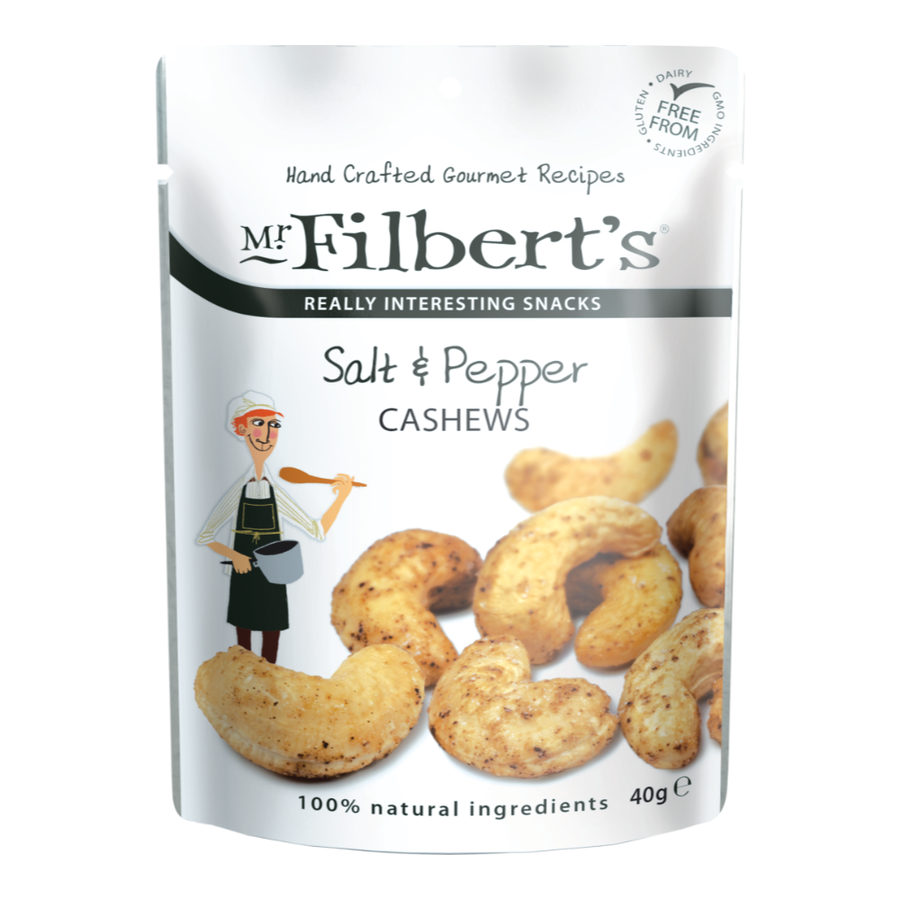 Mr Filbert's Salt & Pepper Cashews Pocket Snacks (40g)