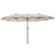 Outsunny 4.6m Garden Parasol Double-Sided Sun Umbrella Patio Market Shelter Canopy Shade Outdoor Beige - NO BASE