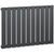 HOMCOM 83 x 60cm Space Heater, Water-filled Heater for Home, Single-layer Horizontal Designer Radiators, Quick Warm up Living room, Study Garage Grey