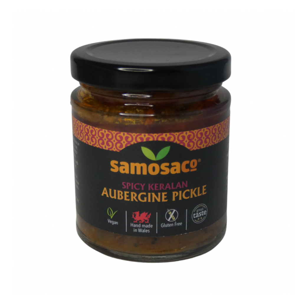 SamosaCo Spicy Keralan Aubergine Pickle (180g)