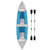 Outsunny Inflatable Kayak, Two-Person Inflatable Canoe Boat Set with Air Pump, Aluminium Oars, 318 x 80 x 50cm - Blue