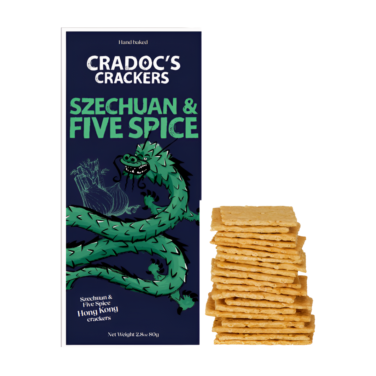 Cradoc's Szechuan & Five Spice Crackers (80g)