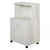 HOMCOM Kitchen Trolley: Mobile Microwave Stand with Storage Cabinets, White Bookcase on Wheels