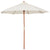 Outsunny 2.5m Wooden Garden Parasol, Sun Shade Patio Umbrella with Vent, Ideal for Outdoor Relaxation, Cream White