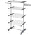 HOMCOM 4-Tier Clothes Airer, Foldable Clothes Drying Rack, Stainless Steel Indoor and Outdoor Clothes Dryer with Wheels and Wings, Easy Assembly, 142 x 55 x 172cm, Grey