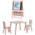 ZONEKIZ Multi-Activity Kids Table and Chair Set with Easel, Paper Roll, and Storage, Children's Furniture, Pink