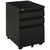 Vinsetto Mobile Vertical File Cabinet Lockable Metal Filling Cabinet with 3 Drawers Anti-tilt Design for Letter A4 Legal Size Fully Assembled Except Casters Black