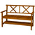 Outsunny Outdoor Bench, 2-Seater with Storage Shelf, Backrest, Armrests, Slat Seat, Wooden, Carbonized