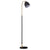 HOMCOM Arc Floor Lamp, Standing Reading Light, with Adjustable Lampshade, and Round Base for Living Room, Office, Bedroom, Black Gold