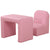 HOMCOM 2 In 1 Toddler Sofa Chair,  48 x 44 x 41 cm, for Game Relax Playroom, Pink