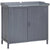 Outsunny Wooden Garden Storage Shed Tool Cabinet Organiser w/ Potting Bench Table, Two Shelves, 98 x 48 x 95.5 cm, Grey