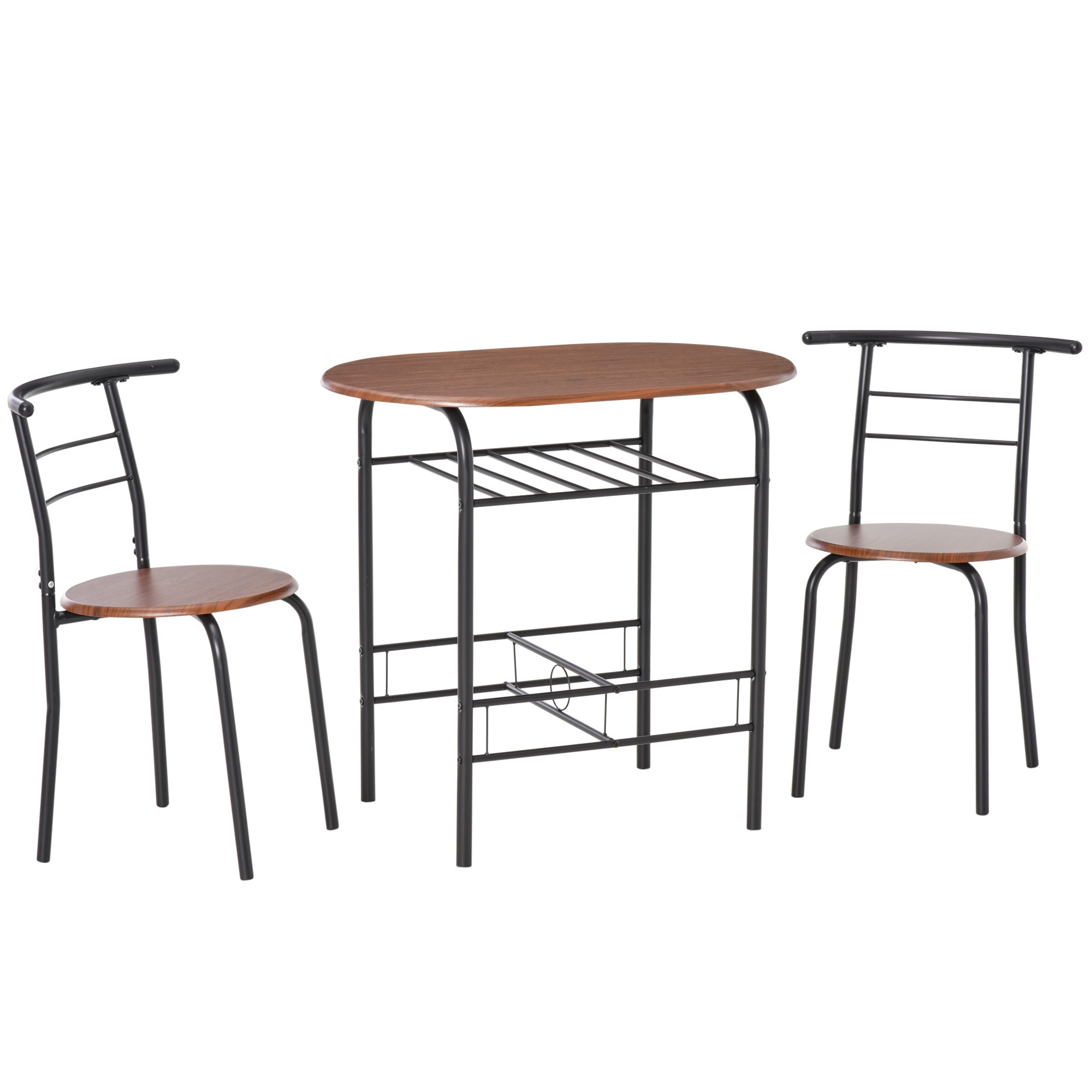 HOMCOM MDF 2 Person Dining Table Set 2-Seater Bar Stool and Table Set