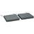 Outsunny Garden Chair Pads: Set of 2 Replacement Cushions with Ties, 45 x 45cm, Charcoal Grey