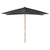 Outsunny Wooden Garden Parasol: 2x3m Outdoor Sun Canopy, UV Protection, Dark Grey