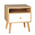 HOMCOM Bedside Companion: Nightstand with Drawer & Shelf, Natural Finish for Cosy Spaces