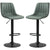 HOMCOM Adjustable Bar Stools Set of 2 Counter Height Barstools Dining Chairs 360° Swivel with Footrest for Home Pub, Green