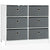 HOMCOM Bedroom Dresser: 6 Fabric Drawers for Living Room & Hallway Storage, White & Grey