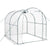 Outsunny Walk-in Polytunnel Greenhouse with Roll-up Door Transparent Tunnel Greenhouse with Steel Frame and PVC Cover, 2.5 x 2m