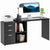 HOMCOM Computer Desk Table Workstation Home Office L Shape Drawer Shelf File Cabinet Black