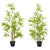 Outsunny Artificial Bamboo Trees, Set of 2, Decorative Plant with Nursery Pot, for Indoor Outdoor Use, 120cm