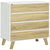 HOMCOM 4-Drawer Chest: Bedroom & Lounge Storage Organiser, 80cmx40cmx79.5cm, White and Natural