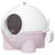 PawHut Hooded Cat Litter Box, Large Litter Tray with Lid, Scoop, Top Handle, and Front Entrance, 53 x 51 x 48cm, Pink