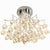 HOMCOM 3 Lights Mordern Style Ceiling Chandelier Pendant Crystal Light w/ Transparent K9 Crystal Droplets D40 X 28H (CM)