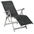 Outsunny Outdoor Sun Lounger 10-Position Adjustable Folding Reclining Chairs with Footrest for Patio Garden Black and Grey