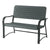 Outsunny 2 Seater Garden Bench Double Chair Outdoor Love Chair Patio Furniture. - Dark Green