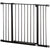 PawHut Safety Pet Gate, Auto-Close Metal Dog Barrier with Adjustable Width 76-107cm, Stair Door, Black