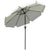 Outsunny 2.66m Patio Umbrella Garden Parasol Outdoor Sun Shade Table Umbrella with Ruffles, 8 Sturdy Ribs, Cream White