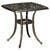 Outsunny Patio Side Table, Cast Aluminium, 38mm Umbrella Hole, 54x54cm, Outdoor Coffee Table, Bronze