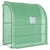 Outsunny Lean to Greenhouses with Windows and Doors 2 Tiers 4 Wired Shelves 200L x 100W x 215Hcm Green