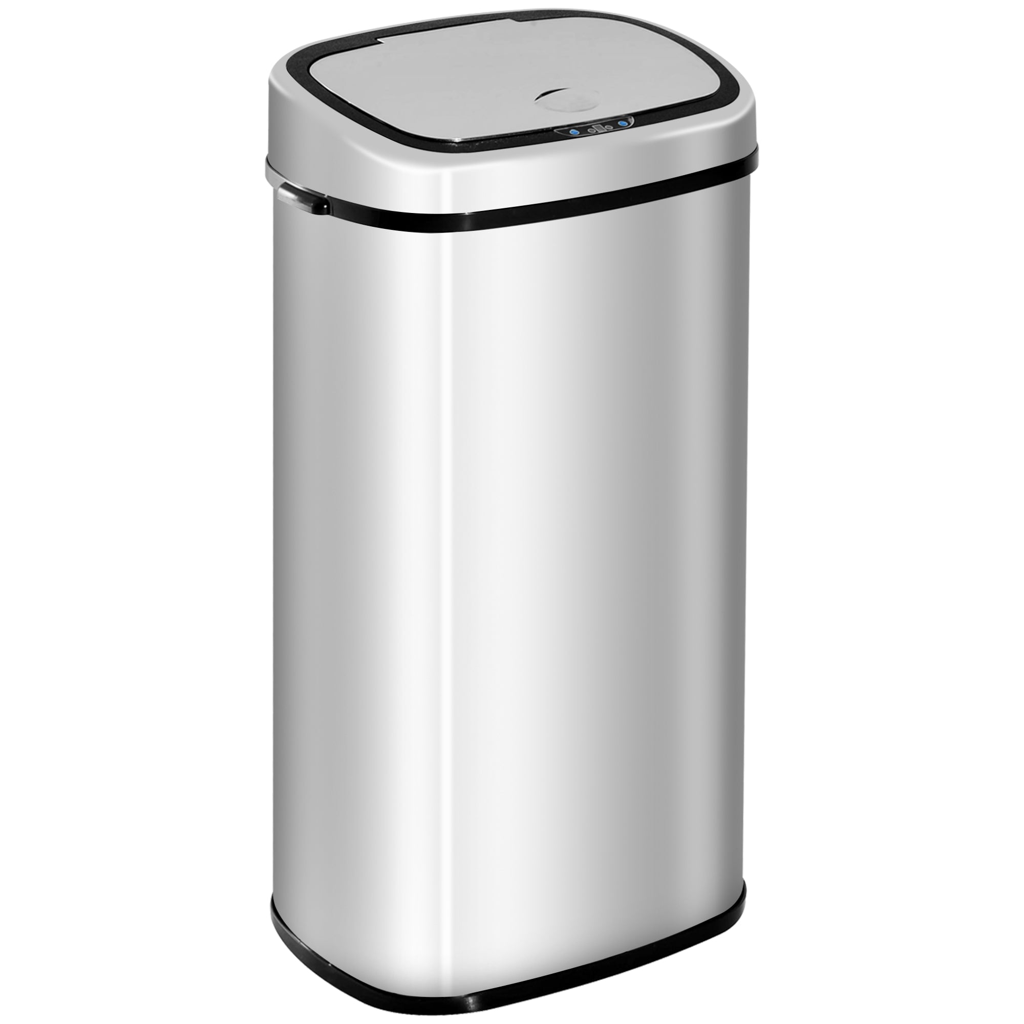 HOMCOM 68L Automatic Sensor Lid Steel Kitchen Bin Silver