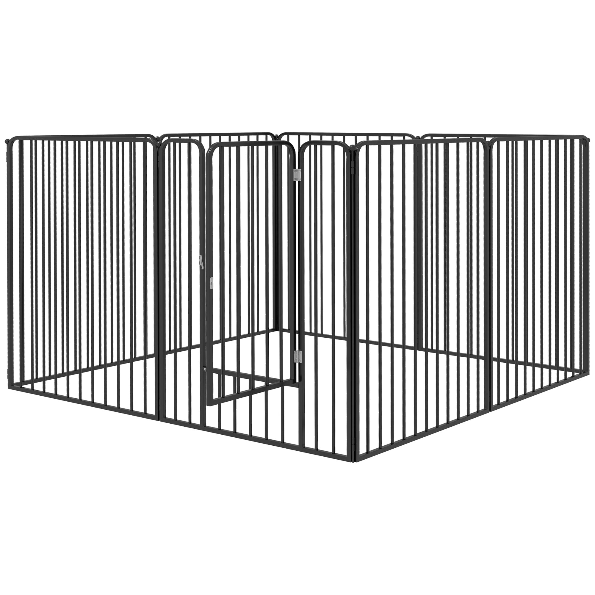 PawHut 8 Panels Heavy Duty Dog Pen, 100cm Height Pet Playpen for Indoor Outdoor, Small Medium Large Dogs