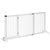 PawHut Adjustable Wooden Pet Gate Freestanding Dog Barrier Fence Doorway 3 Panels Safety Gate w/ Lockable Door White 71H x 113-166W cm