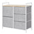 HOMCOM 5 Drawer Linen Storage Chest Home Organisation w/ Shelf Handles Metal Frame Adjustable Feet Hallway Home Dresser Grey