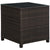 Outsunny Rattan Garden Side Table: Weather-Resistant Frame with Tempered Glass Top, Rustic Brown