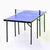 HOMCOM Folding Mini Compact Table Tennis Top Ping Pong Table Set Professional Net Games Sports Training Play Blue