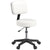 HOMCOM Beautician's Swivel Salon Chair w/ Padded Seat Back 5 Wheels Adjustable Height Salon Hairdressers Tattoo Spa Rolling Cushion Professional White