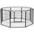 PawHut Heavy Duty 8 Panel Dog Play Pen Pet Playpen for Puppy Rabbit Enclosure Foldable Indoor Outdoor 80 x 80 cm