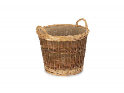 MEDIUM UNPEELED LOG BASKET with LINING