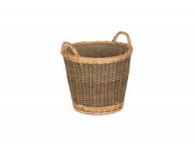 SMALL UNPEELED LOG BASKET with LINING