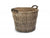 ROUND GREY LOG BASKET