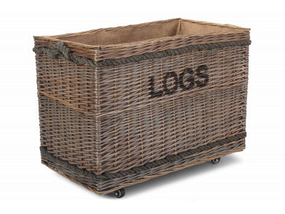 JUMBO "LOGS" BASKET with WHEELS